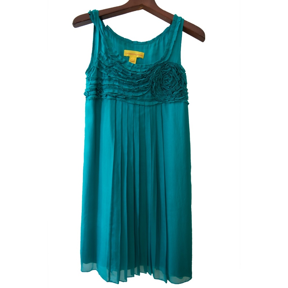 Catherine Malandrino 100% silk sleeveless dress